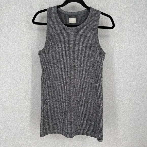 Athleta Womens Momentum Seamless Tank Size L Gray Heathered Stretch Active EUC - Picture 1 of 8